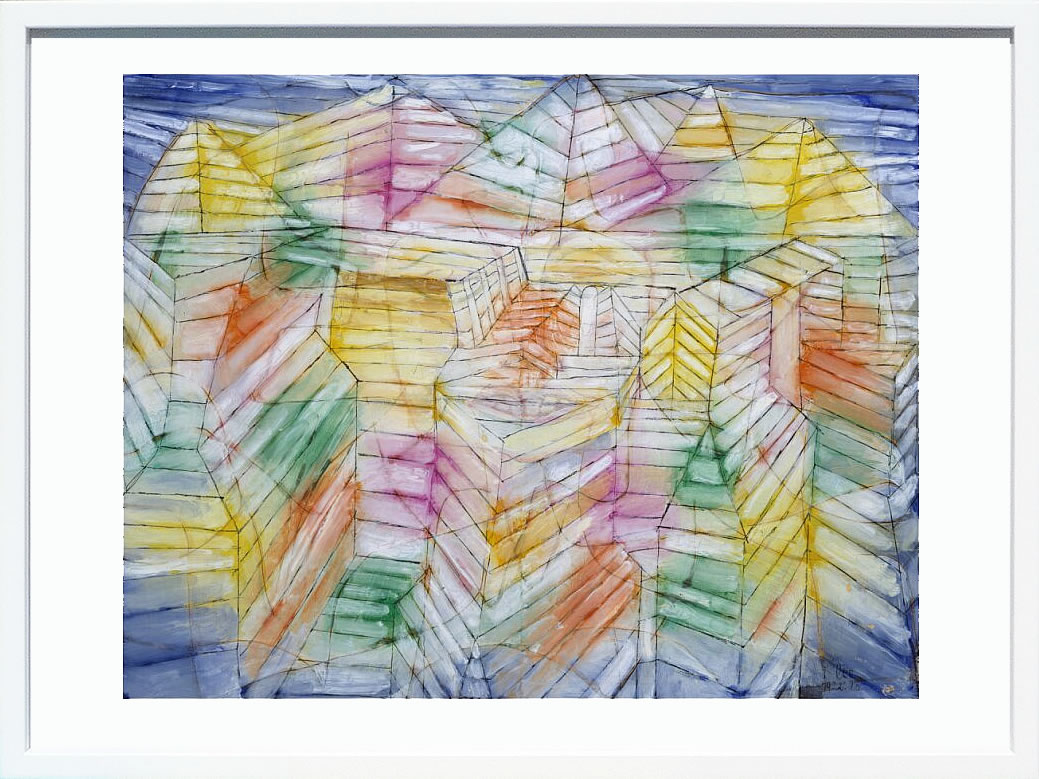 パウル クレー ポスター 絵画 絵 アートパネル アートポスター モダン アート 天使 複製画 版画 リトグラフ シルクスクリーン 絵画インテリア フレーム付き 北欧 おしゃれパウル・クレー Theater-Mountain-Construction, 1920