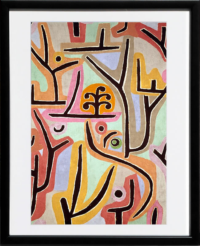 パウル クレー ポスター 絵画 絵 アートパネル アートポスター モダン アート 天使 複製画 版画 リトグラフ シルクスクリーン 絵画インテリア フレーム付き 北欧 おしゃれパウル・クレー Park near Lu 1938