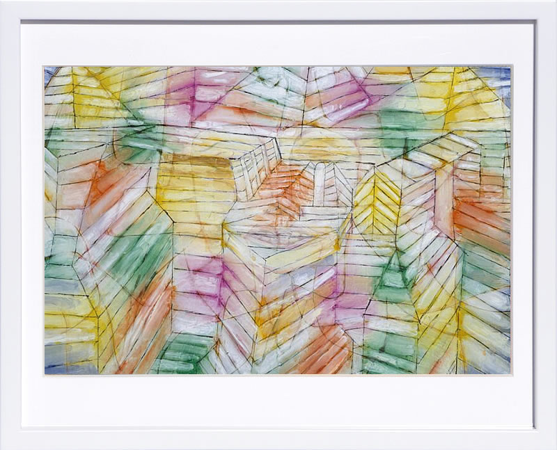 パウル クレー ポスター 絵画 絵 アートパネル アートポスター モダン アート 天使 複製画 版画 リトグラフ シルクスクリーン 絵画インテリア フレーム付き 北欧 おしゃれパウル・クレー Theater-Mountain-Construction, 1920