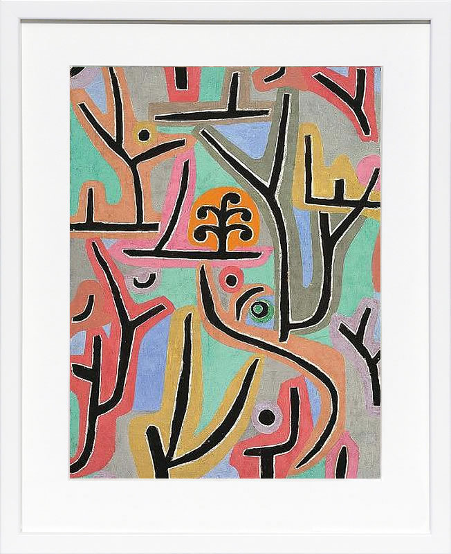 Rakuten - パウル クレー ポスター 絵画 絵 アートパネル アートポスター モダン アート 天使 複製画 版画 リトグラフ シルクスクリーン 絵画インテリア フレーム付き 北欧 おしゃれパウル・クレー Park Near Lu', 1938