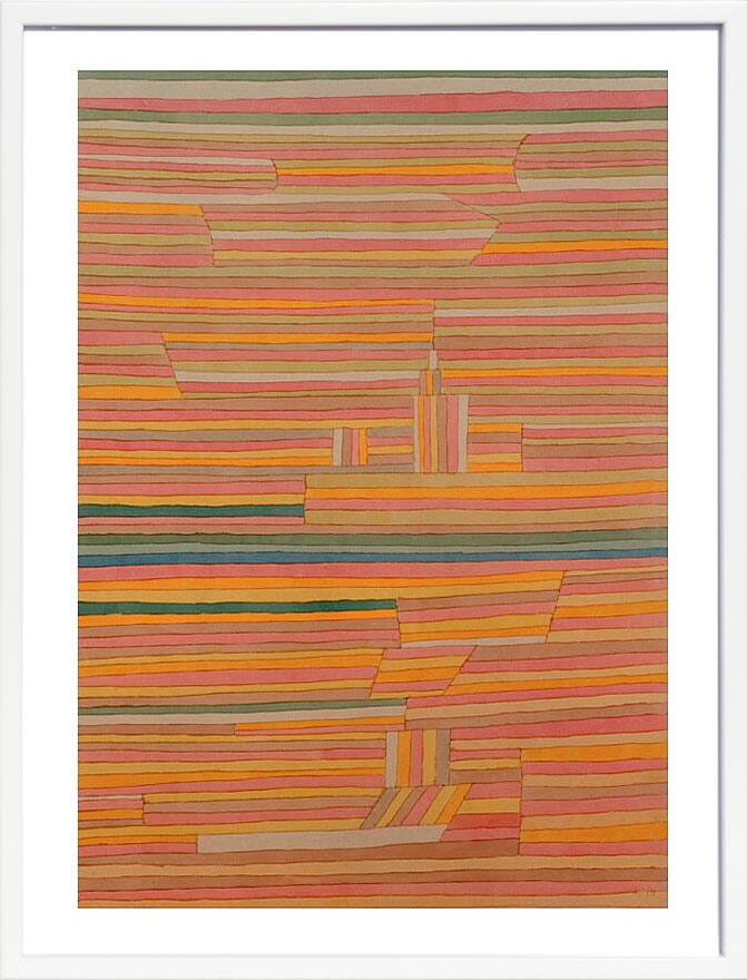 パウル クレー ポスター 絵画 絵 アートパネル アートポスター モダン アート 天使 複製画 版画 リトグラフ シルクスクリーン 絵画インテリア フレーム付き 北欧 おしゃれパウル・クレー Town by the Canal, 1929