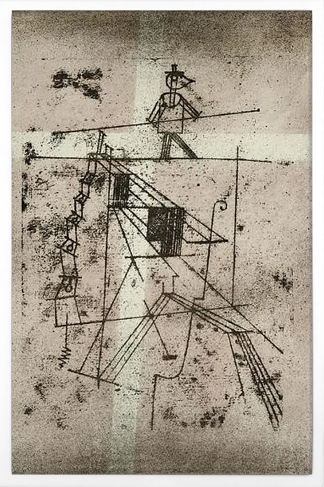 パウル クレー ポスター 絵画 絵 アートパネル アートポスター モダン アート 天使 複製画 版画 リトグラフ シルクスクリーン 絵画インテリア フレーム付き 北欧 おしゃれパウル・クレー Tightrope Walker