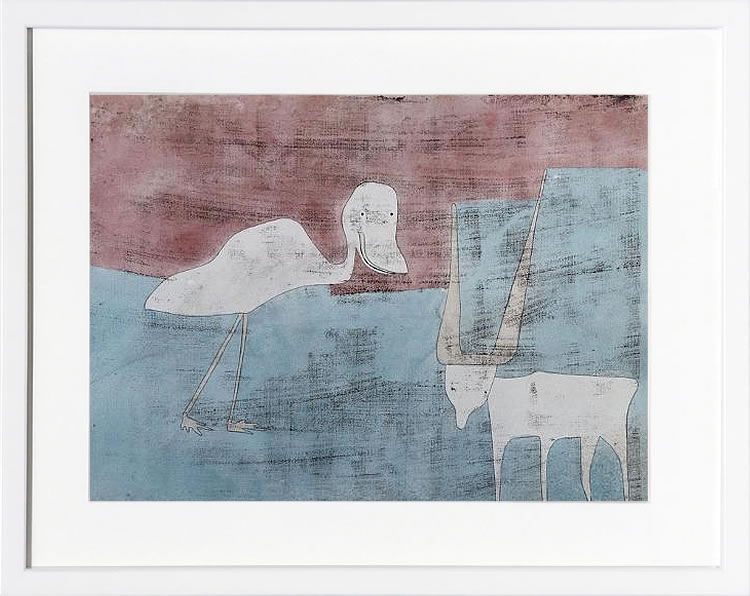 パウル クレー ポスター 絵画 絵 アートパネル アートポスター モダン アート 天使 複製画 版画 リトグラフ シルクスクリーン 絵画インテリア フレーム付き 北欧 おしゃれパウル・クレー The Friendship; Tier Freundschaft