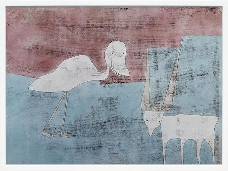 パウル クレー ポスター 絵画 絵 アートパネル アートポスター モダン アート 天使 複製画 版画 リトグラフ シルクスクリーン 絵画インテリア フレーム付き 北欧 おしゃれパウル・クレー The Friendship; Tier Freundschaft