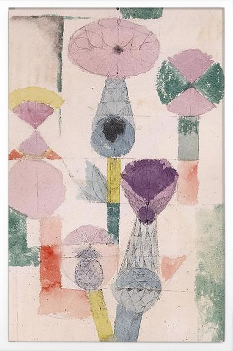 パウル クレー ポスター 絵画 絵 アートパネル アートポスター モダン アート 天使 複製画 版画 リトグラフ シルクスクリーン 絵画インテリア フレーム付き 北欧 おしゃれパウル・クレー Thistle Bloom
