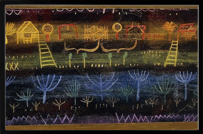 パウル クレー ポスター 絵画 絵 アートパネル アートポスター モダン アート 天使 複製画 版画 リトグラフ シルクスクリーン 絵画インテリア フレーム付き 北欧 おしゃれパウル・クレー Garden on the Level