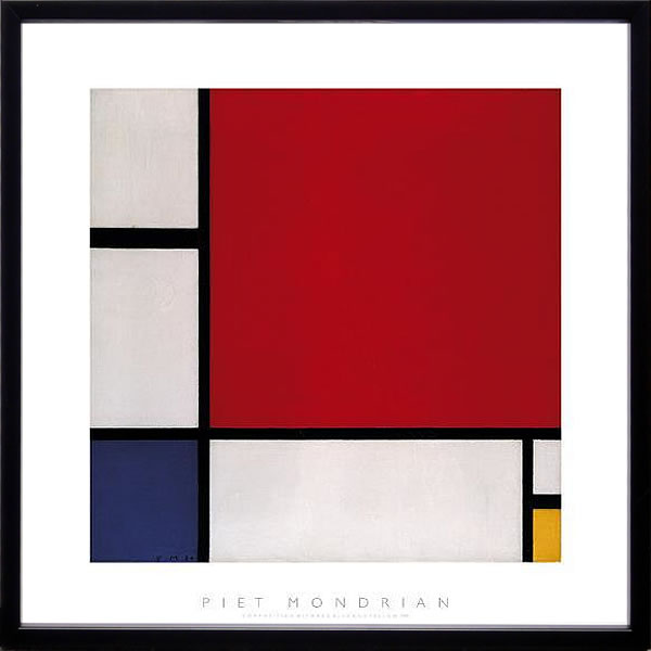 【ライセンスプリント】ピート モンドリアン 絵画 ポスター モダン アート 絵 版画 複製画 作品 リトグラフ シルクスクリーン アートパネル アートポスター インテリア フレーム付き 抽象画 壁掛け 北欧 おしゃれピエト モンドリアン Composition with Red