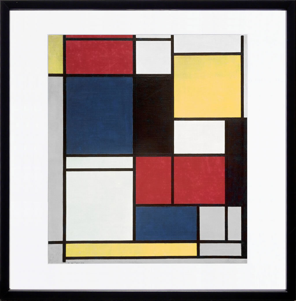 【ライセンスプリント】ピート モンドリアン 絵画 ポスター モダン アート 絵 版画 複製画 作品 リトグラフ シルクスクリーン アートパネル アートポスター インテリア フレーム付き 抽象画 壁掛け 北欧 おしゃれピエト モンドリアン Tableau II,1921-25