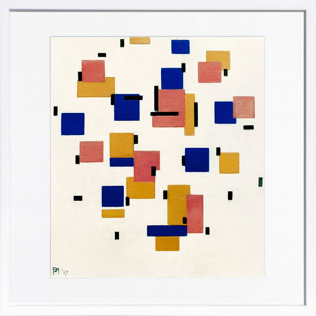 【ライセンスプリント】ピート モンドリアン 絵画 ポスター モダン アート 絵 版画 複製画 作品 リトグラフ シルクスクリーン アートパネル アートポスター インテリア フレーム付き 抽象画 壁掛け 北欧 おしゃれピエト モンドリアン Composition in Colour B