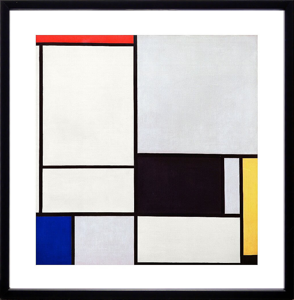 【ライセンスプリント】ピート モンドリアン 絵画 ポスター モダン アート 絵 版画 複製画 作品 リトグラフ シルクスクリーン アートパネル アートポスター インテリア フレーム付き 抽象画 壁掛け 北欧 おしゃれピエト モンドリアン Composition No.2,1921