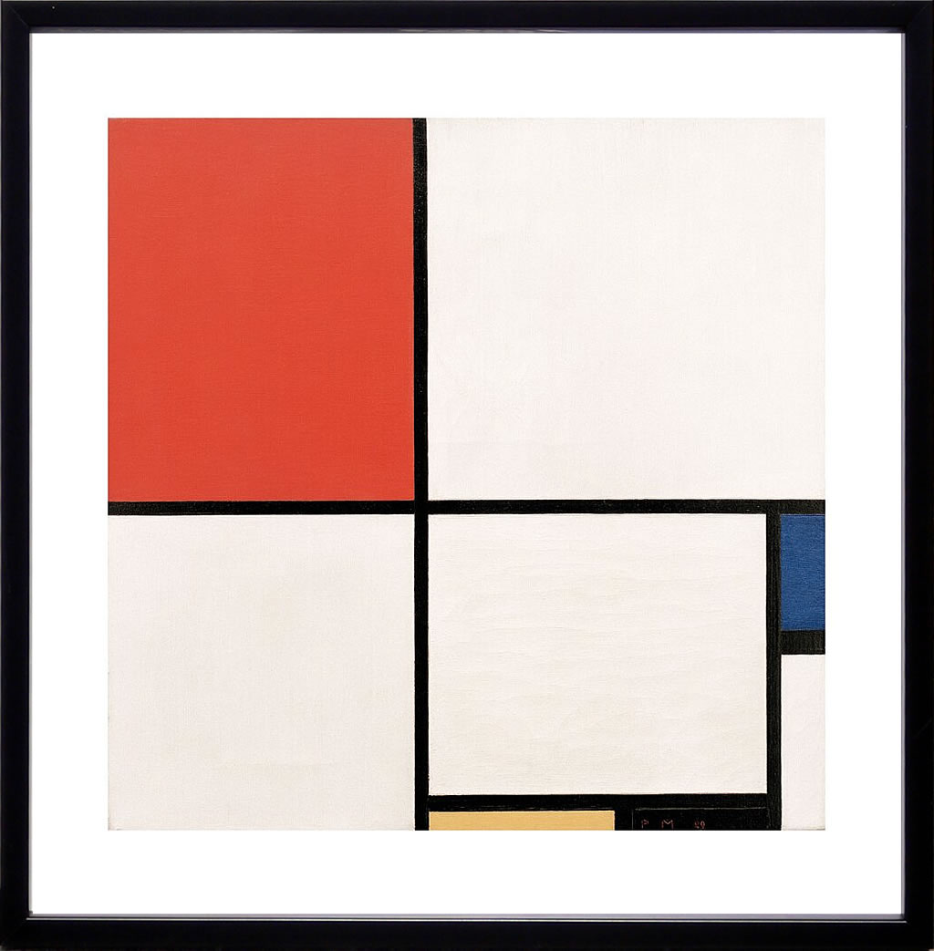【ライセンスプリント】ピート モンドリアン 絵画 ポスター モダン アート 絵 版画 複製画 作品 リトグラフ シルクスクリーン アートパネル アートポスター インテリア フレーム付き 抽象画 壁掛け 北欧 おしゃれピエト モンドリアン Composition with Red,Blue