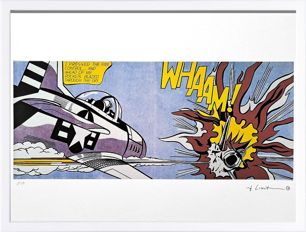 【COA証明書付】ロイ リキテンスタイン ポスター 絵画 アートパネル アートポスター ポップ アート 絵 複製画 版画 リトグラフ シルクスクリーン アートフレーム インテリア フレーム付き 壁掛け 北欧 おしゃれロイ・リキテンスタイン WHAAM!