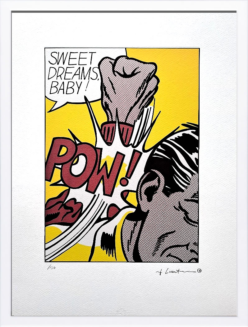 【COA証明書付】ロイ リキテンスタイン ポスター 絵画 アートパネル アートポスター ポップ アート 絵 複製画 版画 リトグラフ シルクスクリーン アートフレーム インテリア フレーム付き 壁掛け 北欧 おしゃれロイ・リキテンスタイン Sweet Dreams Baby!