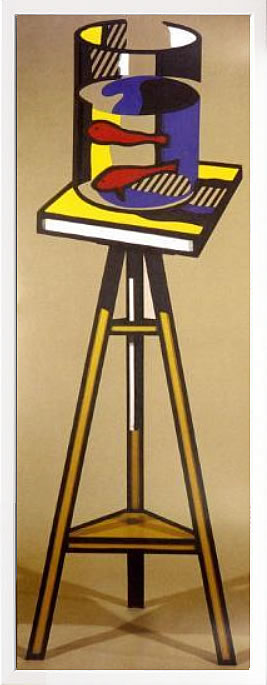 【ライセンスプリント】ロイ・リキテンスタイン 絵画 絵 ポスター 複製画 版画 作品 リトグラフ シルクスクリーン アートパネル アートポスター ポップ アート インテリア フレーム付き 抽象画 壁掛け 北欧 おしゃれロイ・リキテンスタイン Gold Fish Bowl on Table