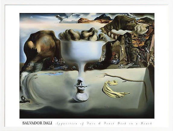 【ライセンスプリント】サルバドール ダリ リトグラフ 版画 絵画 ポスター アートパネル モダン アート 絵 複製画 抽象画 作品 シルクスクリーン アートフレーム インテリア フレーム付き 壁掛け 北欧 おしゃれ 大きいサルヴァドール・ダリ Apparition of Face and Fruit