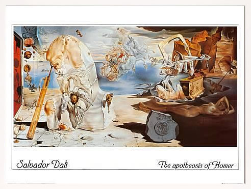 【ライセンスプリント】サルバドール ダリ リトグラフ 版画 絵画 ポスター アートパネル モダン アート 絵 複製画 抽象画 作品 シルクスクリーン アートフレーム インテリア フレーム付き 壁掛け 北欧 おしゃれ 大きいサルヴァドール・ダリ The Apotheosis of Homer