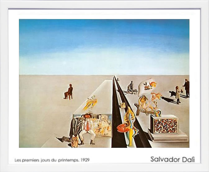 【ライセンスプリント】サルバドール ダリ リトグラフ 版画 絵画 ポスター アートパネル モダン アート 絵 複製画 抽象画 作品 シルクスクリーン アートフレーム インテリア フレーム付き 壁掛け 北欧 おしゃれ 大きいサルヴァドール・ダリ I Primi Giomi di Primavera