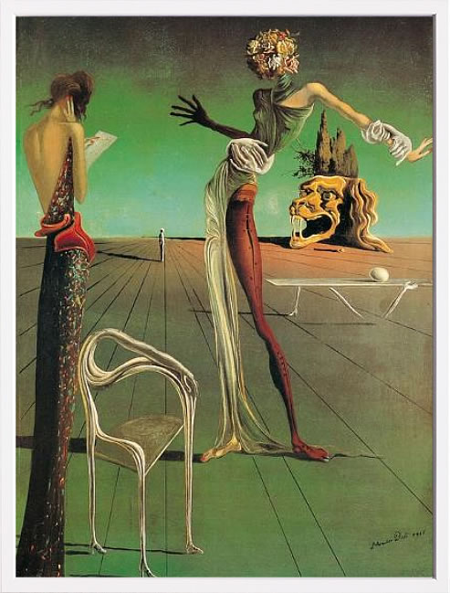 【ライセンスプリント】サルバドール ダリ リトグラフ 版画 絵画 ポスター アートパネル モダン アート 絵 複製画 抽象画 作品 シルクスクリーン アートフレーム インテリア フレーム付き 壁掛け 北欧 おしゃれ 大きいサルヴァドール・ダリ Woman with a Head of Roses