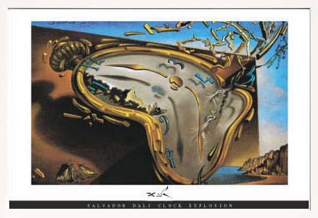 【ライセンスプリント】サルバドール ダリ リトグラフ 版画 絵画 ポスター アートパネル モダン アート 絵 複製画 抽象画 作品 シルクスクリーン アートフレーム インテリア フレーム付き 壁掛け 北欧 おしゃれ 大きいサルヴァドール・ダリ Clock Explosion