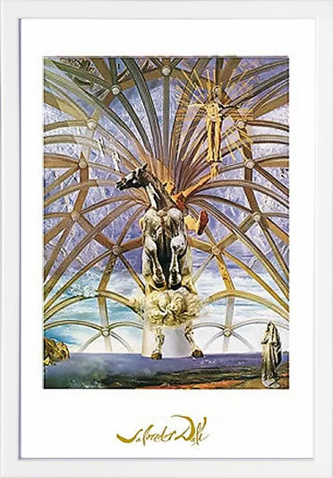 【ライセンスプリント】サルバドール ダリ リトグラフ 版画 絵画 ポスター アートパネル モダン アート 絵 複製画 抽象画 作品 シルクスクリーン アートフレーム インテリア フレーム付き 壁掛け 北欧 おしゃれ 大きいサルヴァドール・ダリ Santiago El Grande