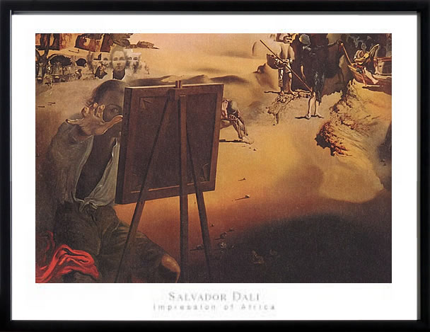 【ライセンスプリント】サルバドール ダリ リトグラフ 版画 絵画 ポスター アートパネル モダン アート 絵 複製画 抽象画 作品 シルクスクリーン アートフレーム インテリア フレーム付き 壁掛け 北欧 おしゃれ 大きいサルヴァドール・ダリ Impressions of Africa