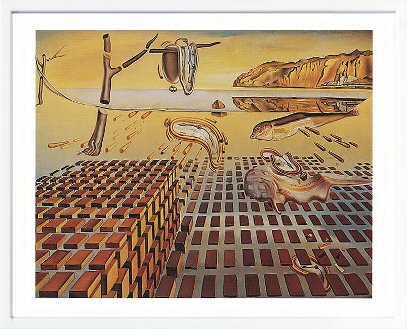 【ライセンスプリント】サルバドール ダリ リトグラフ 版画 絵画 ポスター アートパネル モダン アート 絵 複製画 抽象画 作品 シルクスクリーン アートフレーム インテリア フレーム付き 壁掛け 北欧 おしゃれ 大きいサルヴァドール・ダリ Disintegration Of Memory