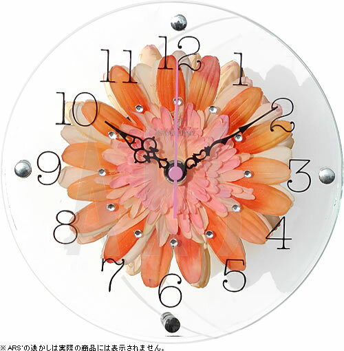 壁掛け時計 掛け時計 ウォールクロック アートフラワークロック 電波時計ではありません おしゃれ シンプル 北欧 木製 かわいい 造花 デザイナーズ アンティーク モダン