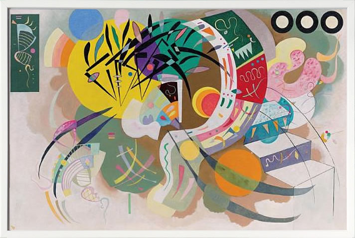 【ライセンスプリント】ワシリー カンディンスキー ポスター モダン アート 絵画 絵 複製画 版画 作品 リトグラフ シルクスクリーン アートパネル アートポスター インテリア フレーム付き 抽象画 壁掛け 北欧 おしゃれワシリー・カンディンスキー Dominant Curve 1936
