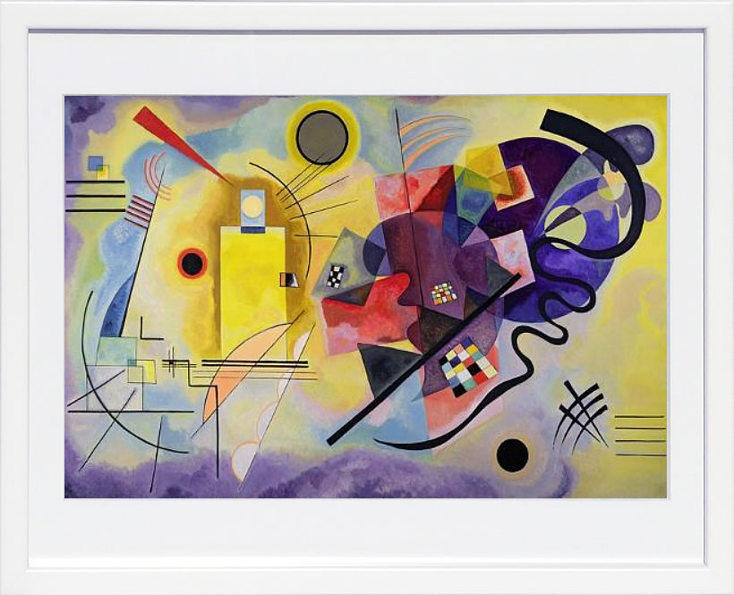 【ライセンスプリント】ワシリー カンディンスキー ポスター モダン アート 絵画 絵 複製画 版画 作品 リトグラフ シルクスクリーン アートパネル アートポスター インテリア フレーム付き 抽象画 壁掛け 北欧 おしゃれワシリー・カンディンスキー Yellow,Red,Blue,1925