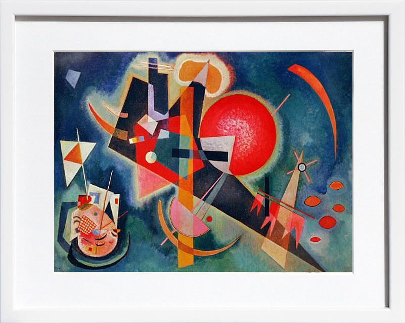 【ライセンスプリント】ワシリー カンディンスキー ポスター モダン アート 絵画 絵 複製画 版画 作品 リトグラフ シルクスクリーン アートパネル アートポスター インテリア フレーム付き 抽象画 壁掛け 北欧 おしゃれワシリー・カンディンスキー In Blue,1925