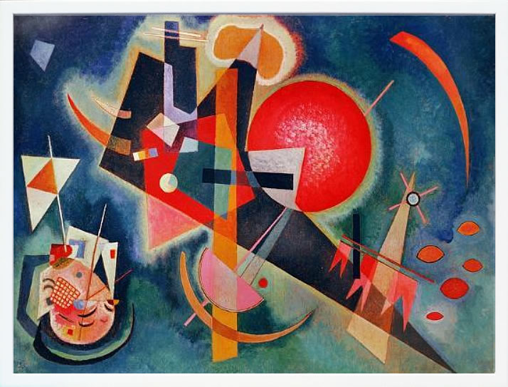 【ライセンスプリント】ワシリー カンディンスキー ポスター モダン アート 絵画 絵 複製画 版画 作品 リトグラフ シルクスクリーン アートパネル アートポスター インテリア フレーム付き 抽象画 壁掛け 北欧 おしゃれワシリー・カンディンスキー In Blue,1925