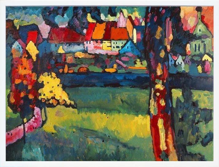 【ライセンスプリント】ワシリー カンディンスキー ポスター モダン アート 絵画 絵 複製画 版画 作品 リトグラフ シルクスクリーン アートパネル アートポスター インテリア フレーム付き 抽象画 壁掛け 北欧 おしゃれワシリー・カンディンスキー Murnau,1909