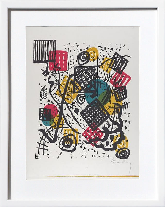 【ライセンスプリント】ワシリー カンディンスキー ポスター モダン アート 絵画 絵 複製画 版画 作品 リトグラフ シルクスクリーン アートパネル アートポスター インテリア フレーム付き 抽象画 壁掛け 北欧 おしゃれワシリー・カンディンスキー Kleine Welten V