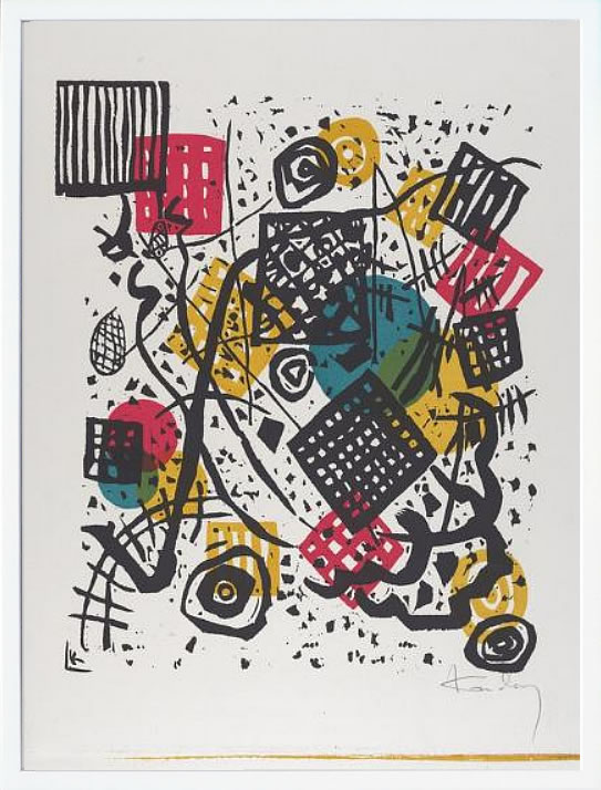 【ライセンスプリント】ワシリー カンディンスキー ポスター モダン アート 絵画 絵 複製画 版画 作品 リトグラフ シルクスクリーン アートパネル アートポスター インテリア フレーム付き 抽象画 壁掛け 北欧 おしゃれワシリー・カンディンスキー Kleine Welten V