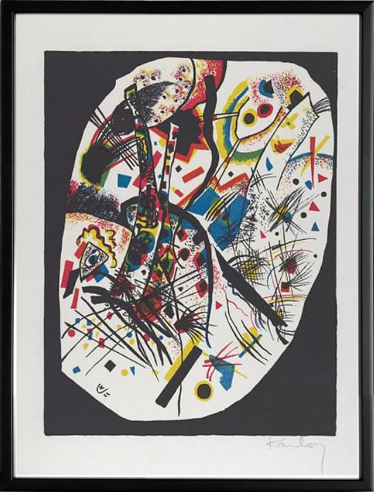 Rakuten - ワシリー カンディンスキー 絵画 絵 ポスター アートパネル アートポスター モダン アート 複製画 版画 リトグラフ シルクスクリーン 絵画インテリア フレーム付き 北欧 おしゃれワシリー・カンディンスキー Kleine Welten III (Small Worlds Iii), 1922