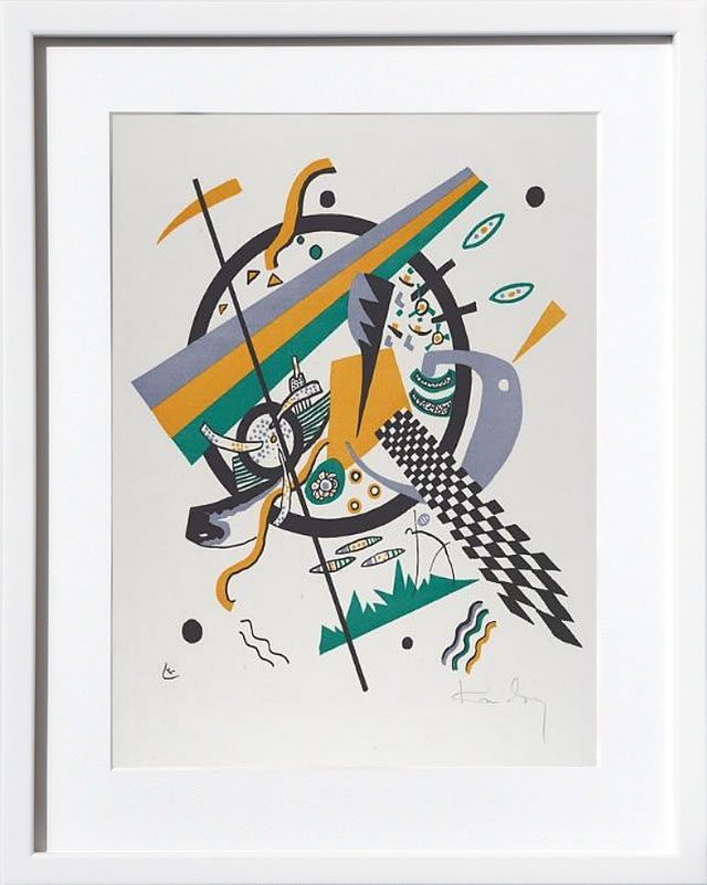 【ライセンスプリント】ワシリー カンディンスキー ポスター モダン アート 絵画 絵 複製画 版画 作品 リトグラフ シルクスクリーン アートパネル アートポスター インテリア フレーム付き 抽象画 壁掛け 北欧 おしゃれワシリー・カンディンスキー Kleine Welten IV