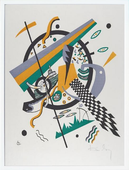 【ライセンスプリント】ワシリー カンディンスキー ポスター モダン アート 絵画 絵 複製画 版画 作品 リトグラフ シルクスクリーン アートパネル アートポスター インテリア フレーム付き 抽象画 壁掛け 北欧 おしゃれワシリー・カンディンスキー Kleine Welten IV