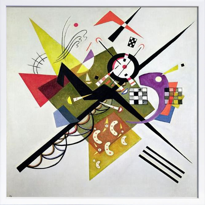 【ライセンスプリント】ワシリー カンディンスキー ポスター モダン アート 絵画 絵 複製画 版画 作品 リトグラフ シルクスクリーン アートパネル アートポスター インテリア フレーム付き 抽象画 壁掛け 北欧 おしゃれワシリー・カンディンスキー On White II