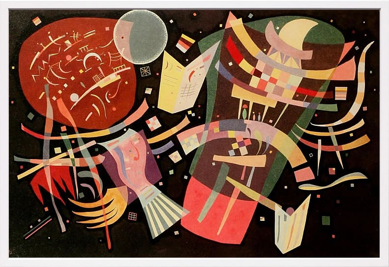 【ライセンスプリント】ワシリー カンディンスキー ポスター モダン アート 絵画 絵 複製画 版画 作品 リトグラフ シルクスクリーン アートパネル アートポスター インテリア フレーム付き 抽象画 壁掛け 北欧 おしゃれワシリー・カンディンスキー composition X,c.1939