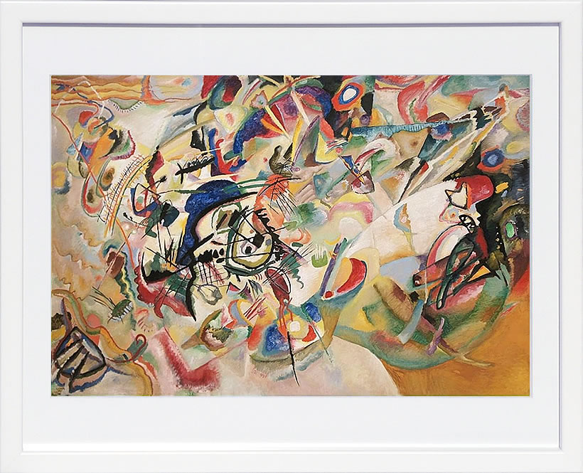 【ライセンスプリント】ワシリー カンディンスキー ポスター モダン アート 絵画 絵 複製画 版画 作品 リトグラフ シルクスクリーン アートパネル アートポスター インテリア フレーム付き 抽象画 壁掛け 北欧 おしゃれワシリー・カンディンスキー Composition No.7