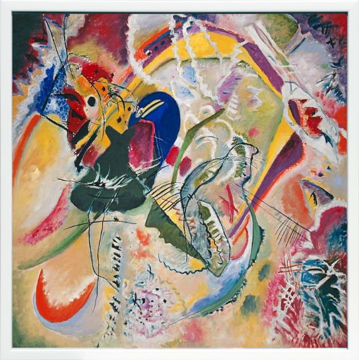 【ライセンスプリント】ワシリー カンディンスキー ポスター モダン アート 絵画 絵 複製画 版画 作品 リトグラフ シルクスクリーン アートパネル アートポスター インテリア フレーム付き 抽象画 壁掛け 北欧 おしゃれワシリー・カンディンスキー Improvisation 35,1914