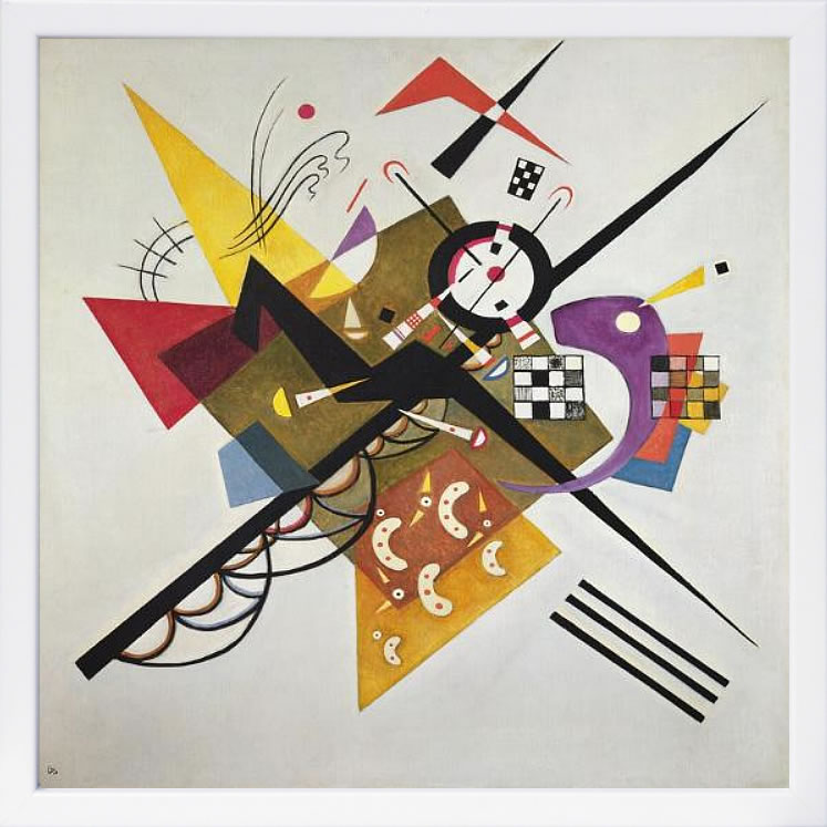 【ライセンスプリント】ワシリー カンディンスキー ポスター モダン アート 絵画 絵 複製画 版画 作品 リトグラフ シルクスクリーン アートパネル アートポスター インテリア フレーム付き 抽象画 壁掛け 北欧 おしゃれワシリー・カンディンスキー On White II