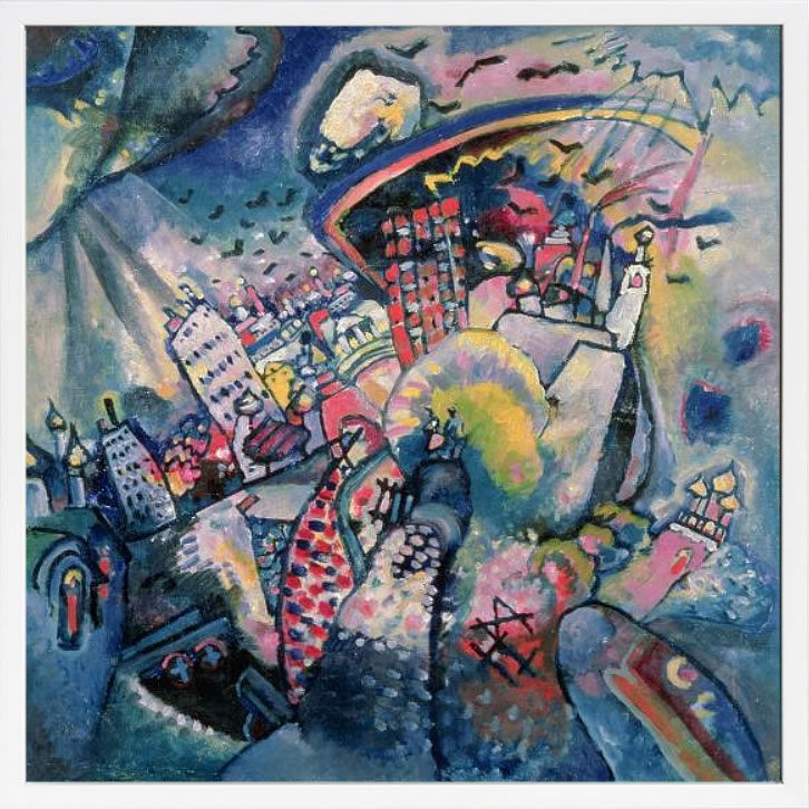【ライセンスプリント】ワシリー カンディンスキー ポスター モダン アート 絵画 絵 複製画 版画 作品 リトグラフ シルクスクリーン アートパネル アートポスター インテリア フレーム付き 抽象画 壁掛け 北欧 おしゃれワシリー・カンディンスキー Moscow I,1916