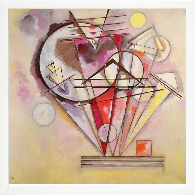 【ライセンスプリント】ワシリー カンディンスキー ポスター モダン アート 絵画 絵 複製画 版画 作品 リトグラフ シルクスクリーン アートパネル アートポスター インテリア フレーム付き 抽象画 壁掛け 北欧 おしゃれワシリー・カンディンスキー On the Points,1928