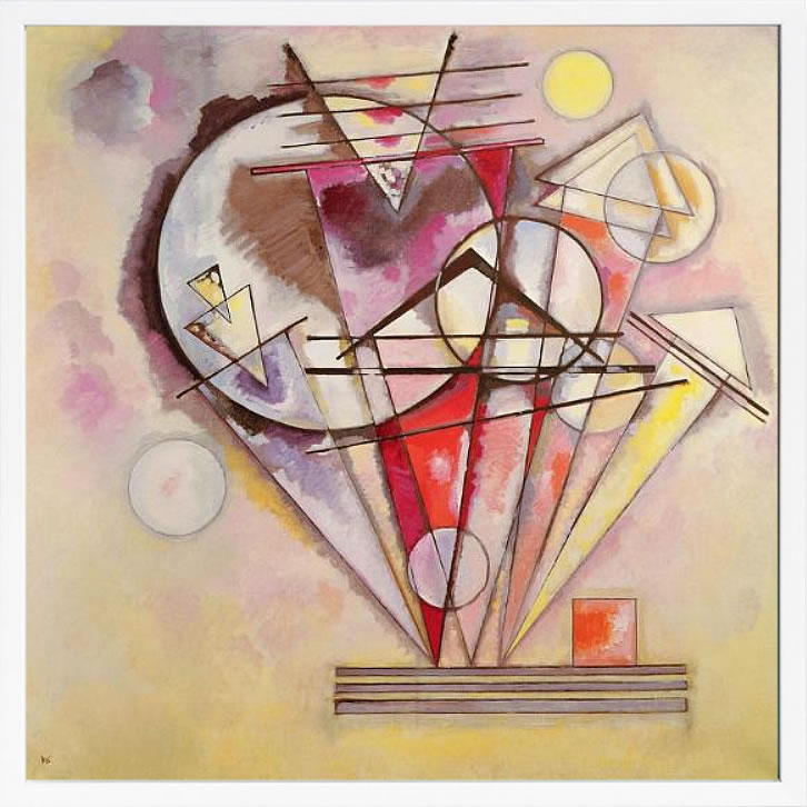 【ライセンスプリント】ワシリー カンディンスキー ポスター モダン アート 絵画 絵 複製画 版画 作品 リトグラフ シルクスクリーン アートパネル アートポスター インテリア フレーム付き 抽象画 壁掛け 北欧 おしゃれワシリー・カンディンスキー On the Points,1928