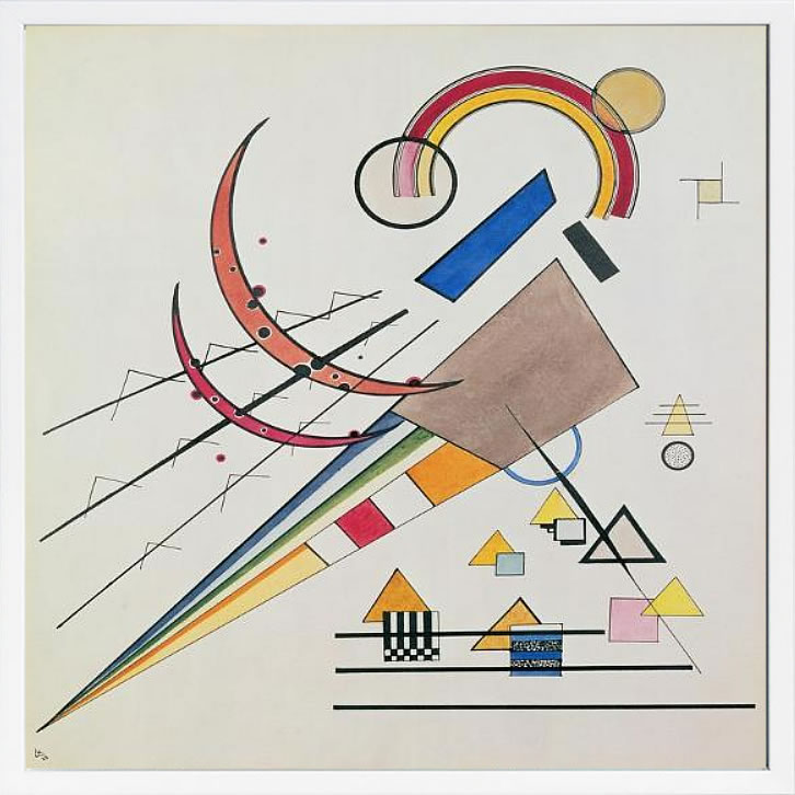 【ライセンスプリント】ワシリー カンディンスキー ポスター モダン アート 絵画 絵 複製画 版画 作品 リトグラフ シルクスクリーン アートパネル アートポスター インテリア フレーム付き 抽象画 壁掛け 北欧 おしゃれワシリー・カンディンスキー With the Triangle