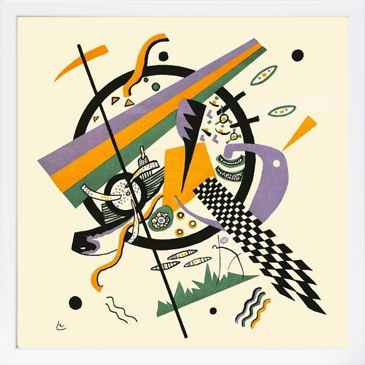 【ライセンスプリント】ワシリー カンディンスキー ポスター モダン アート 絵画 絵 複製画 版画 作品 リトグラフ シルクスクリーン アートパネル アートポスター インテリア フレーム付き 抽象画 壁掛け 北欧 おしゃれワシリー・カンディンスキー Small Worlds