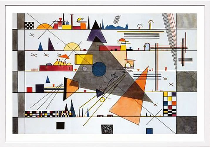 【ライセンスプリント】ワシリー カンディンスキー ポスター モダン アート 絵画 絵 複製画 版画 作品 リトグラフ シルクスクリーン アートパネル アートポスター インテリア フレーム付き 抽象画 壁掛け 北欧 おしゃれワシリー・カンディンスキー Horizonale,c.1924