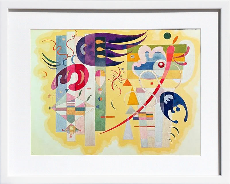 【ライセンスプリント】ワシリー カンディンスキー ポスター モダン アート 絵画 絵 複製画 版画 作品 リトグラフ シルクスクリーン アートパネル アートポスター インテリア フレーム付き 抽象画 壁掛け 北欧 おしゃれワシリー・カンディンスキー Dominant Violet,1934