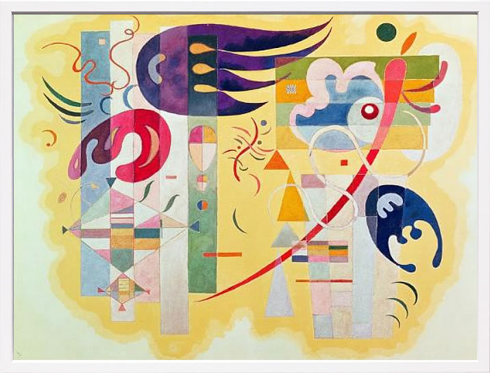 【ライセンスプリント】ワシリー カンディンスキー ポスター モダン アート 絵画 絵 複製画 版画 作品 リトグラフ シルクスクリーン アートパネル アートポスター インテリア フレーム付き 抽象画 壁掛け 北欧 おしゃれワシリー・カンディンスキー Dominant Violet,1934